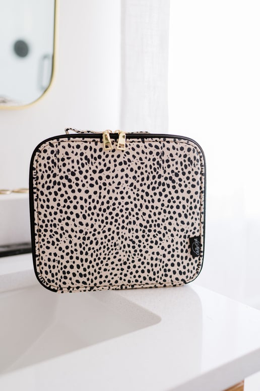 Mega Makeup Case Beige Dalmatian