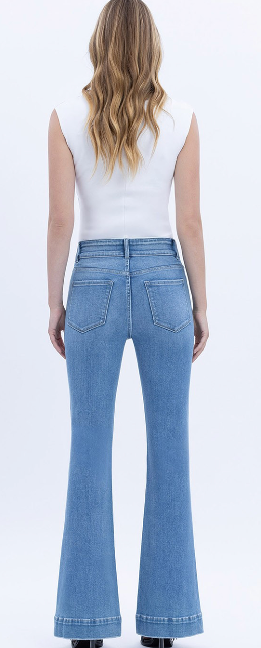 High Rise Full Length Flare Jeans