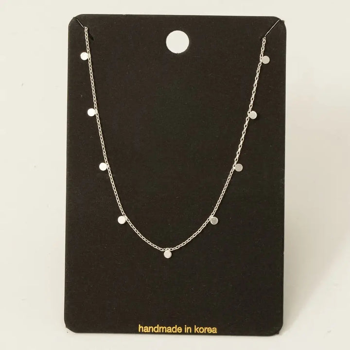 Mini Disc Drop Necklace