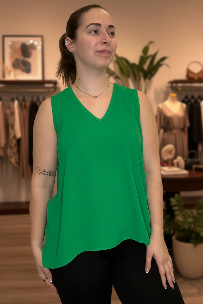 Front view - blurred boutique background