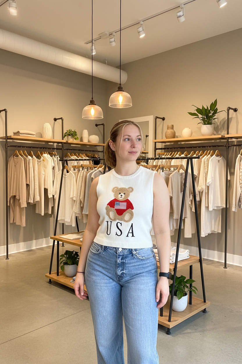 Front view - boutique background