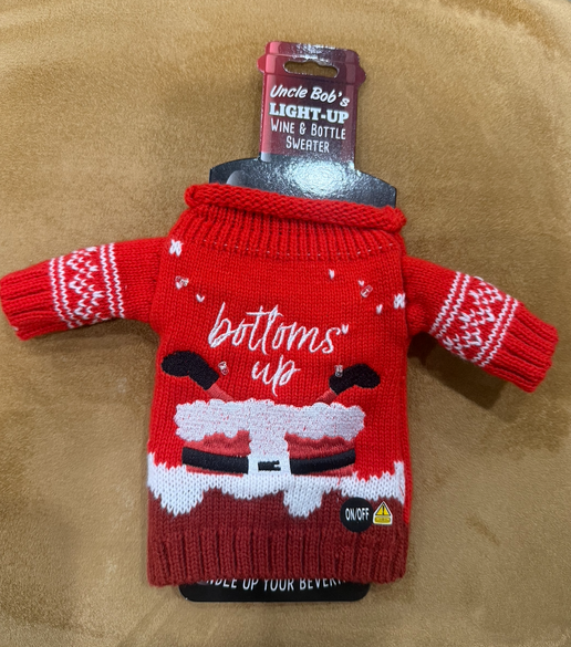 Light Up Wine & Bottle Sweater