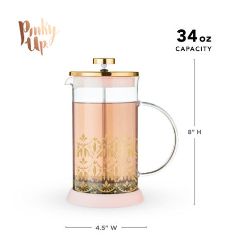 Riley™ Casablanca Glass Coffee &amp; Tea Press Pot 34oz