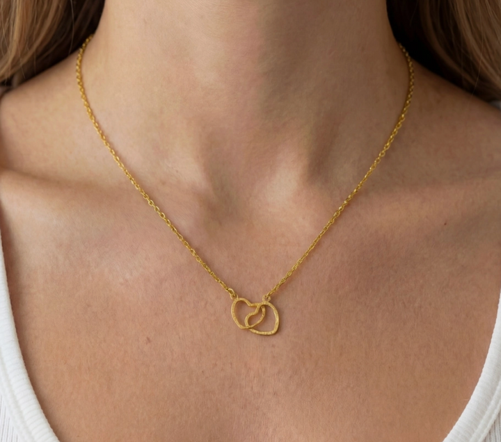 Heart Link Charm Necklace