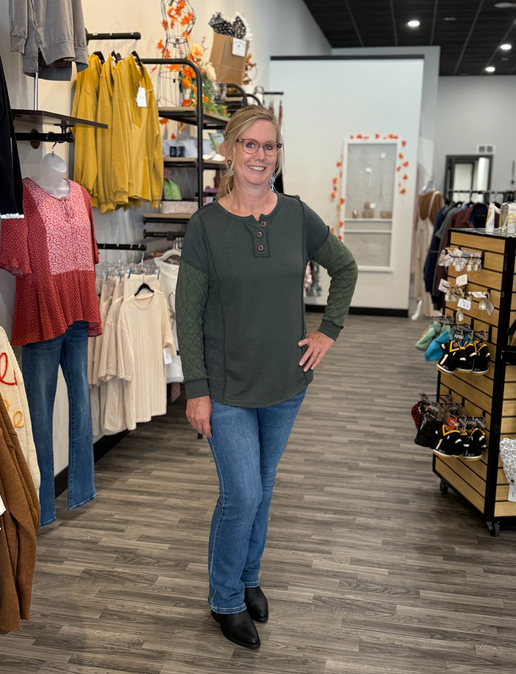 Olive French Terry Long Sleeve