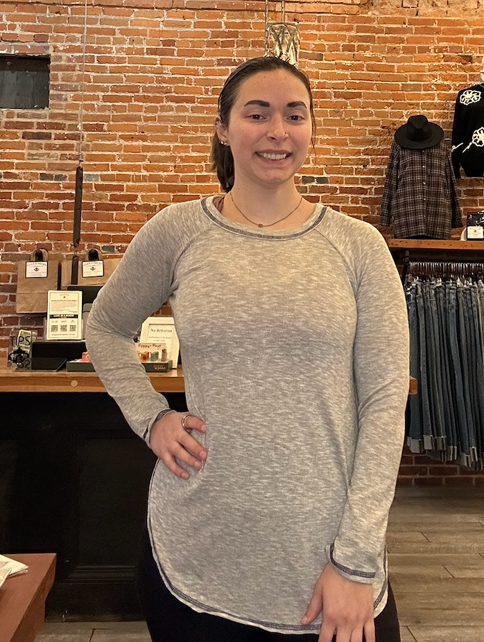 Long Sleeve Top With Stitch Detail