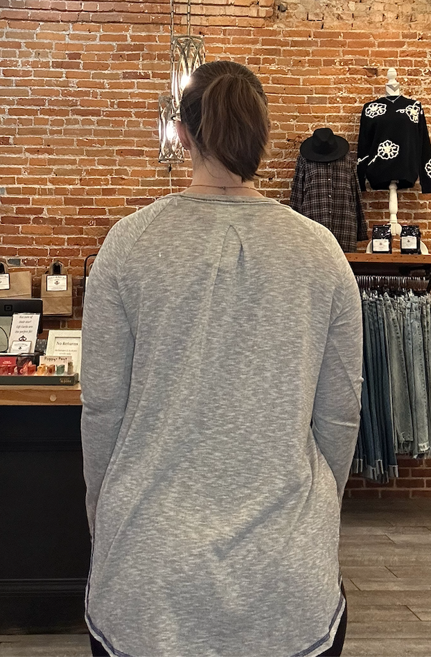 Long Sleeve Top With Stitch Detail