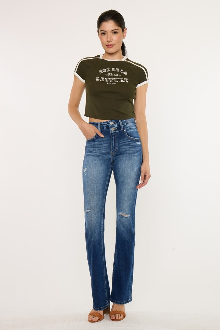 High Rise Bootcut Jeans