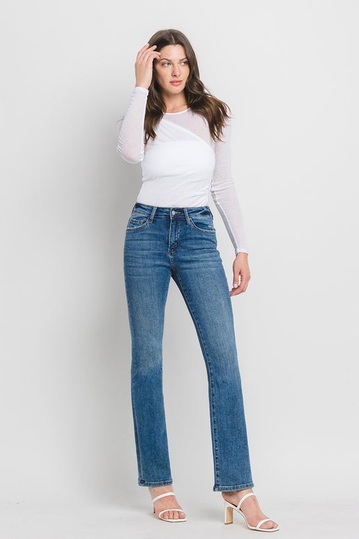 High Rise Slim Bootcut Jeans