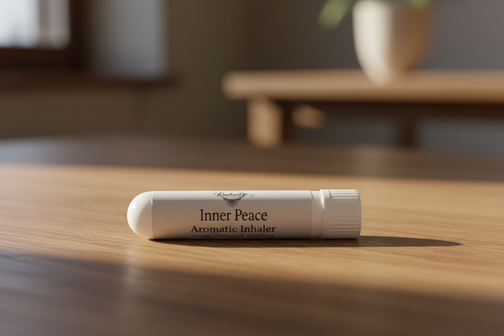 Inner Peace Inhaler on Wood Surface