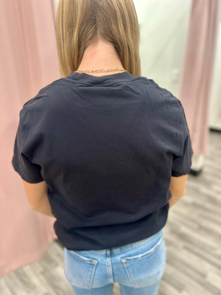 Iowa Football Black Graphic Tee