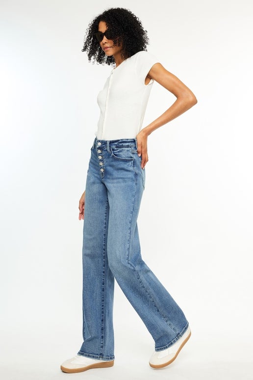 Medium Wash High Rise Comfort 90&