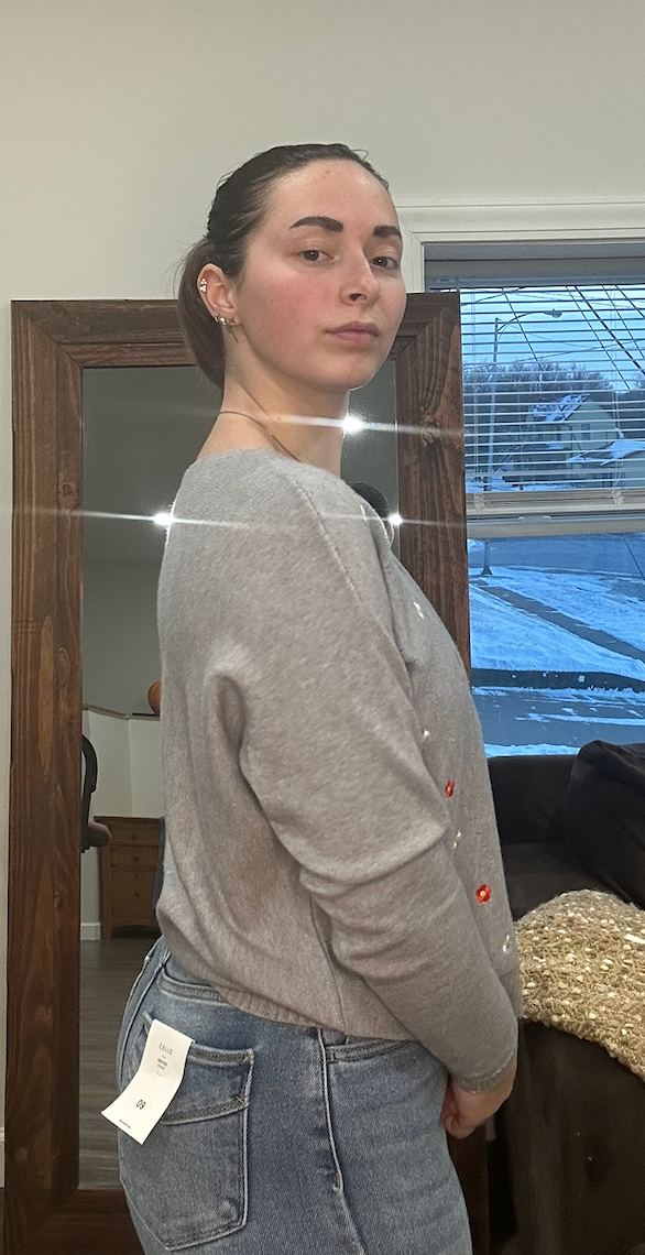 Embroidered Fine Gauge Sweater – Lightweight Feminine Knit