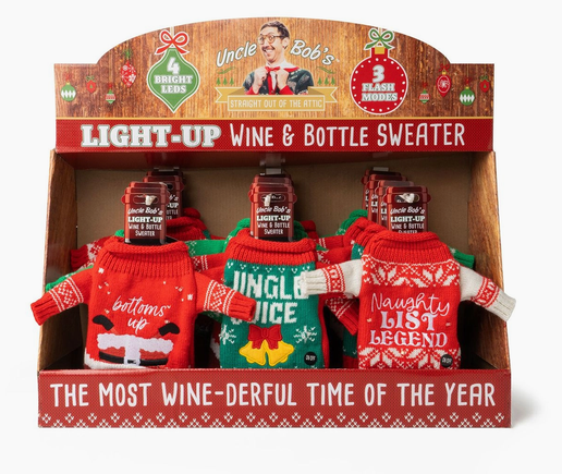 Light Up Wine & Bottle Sweater