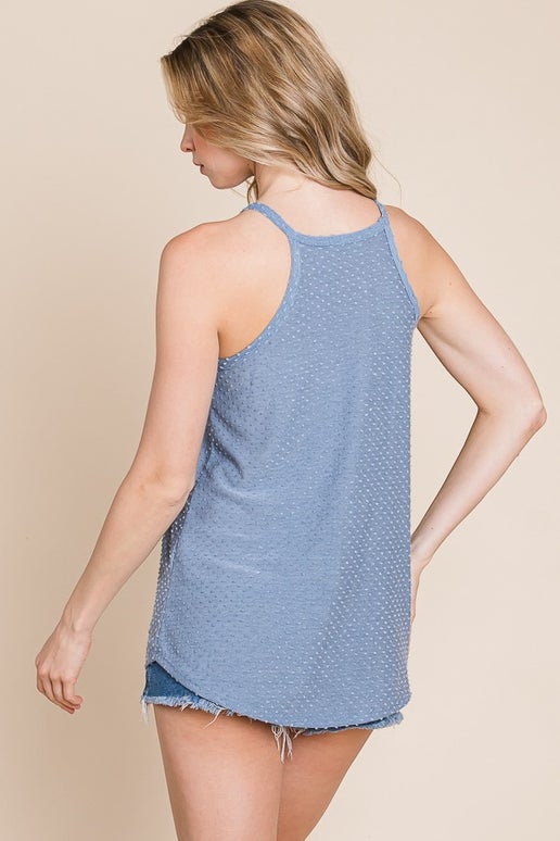 Denim Swiss Dot Tank