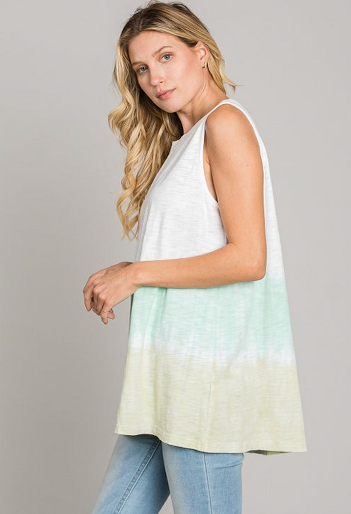 Garment Tie Dye Sleeveless Tank Top