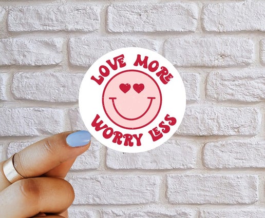 Love More Worry Less Sticker