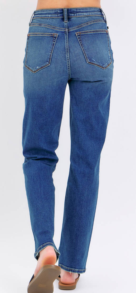 High Waisted Straight Fit Jeans