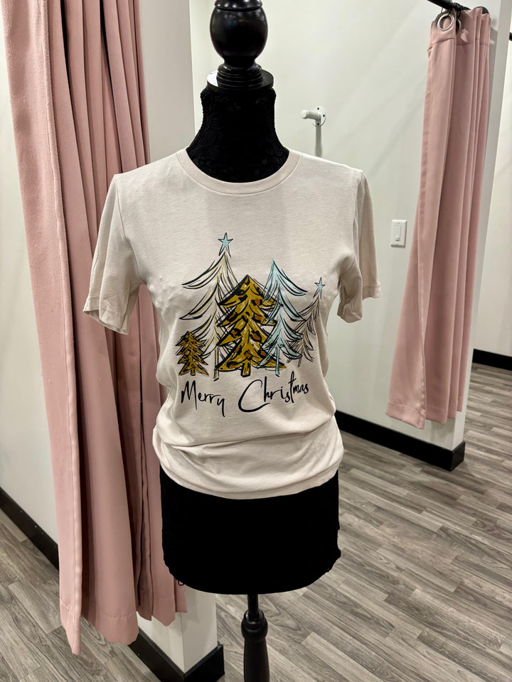 Merry Christmas Tree Bella Tee