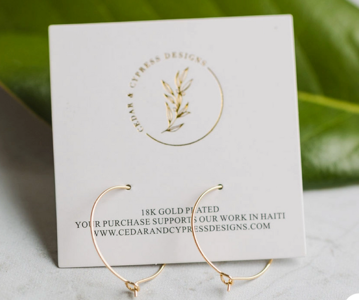 Waterproof Gold Plated Dainty Hoop Earrings
