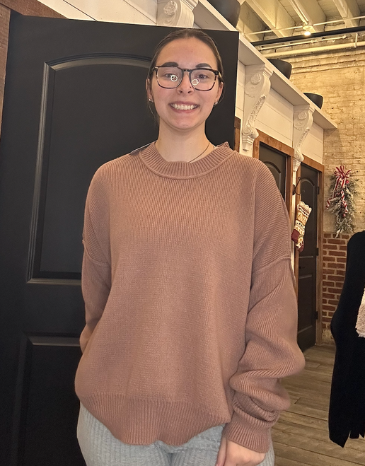 Oversized Drop Shoulder Knit Sweater