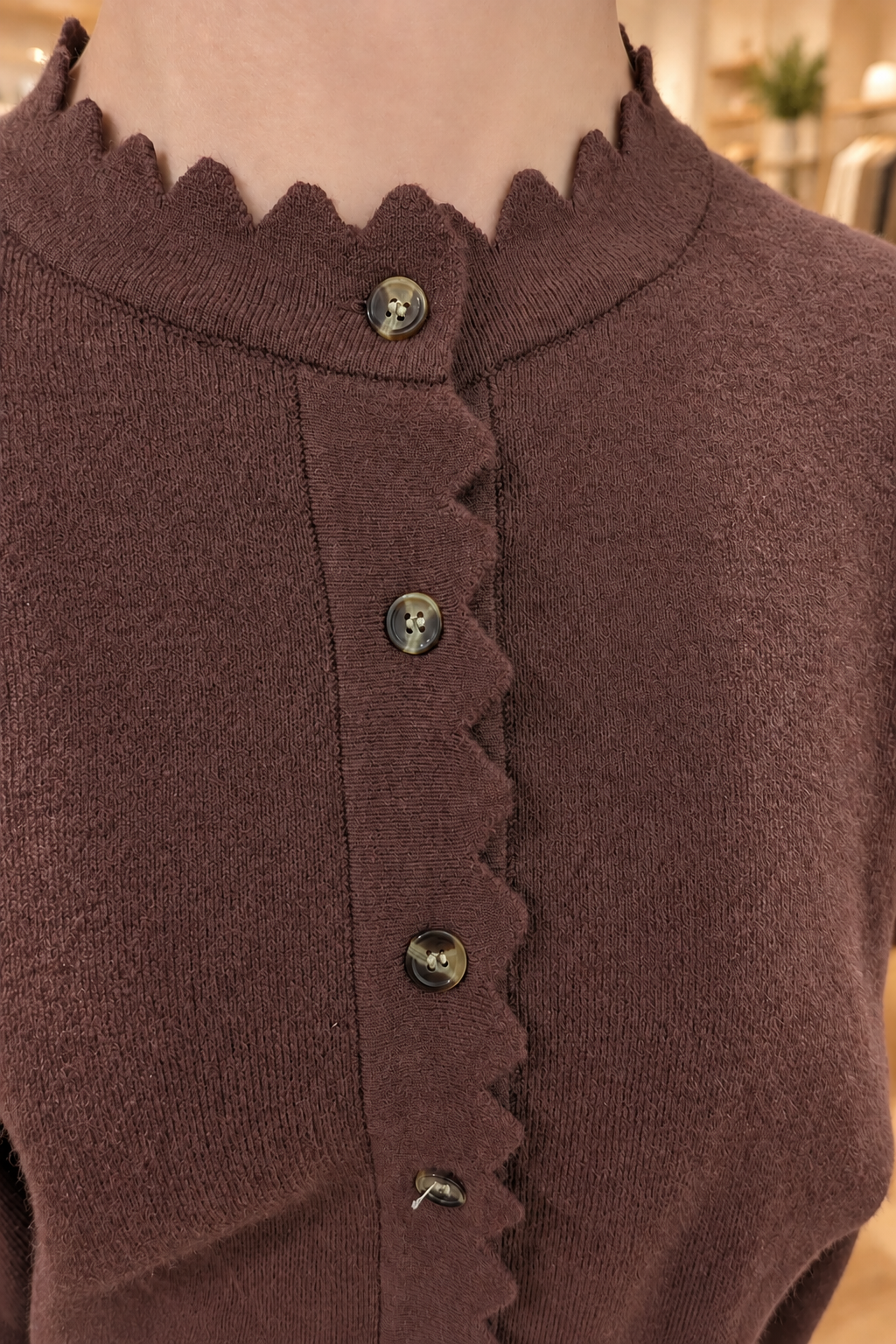 neckline close-up with shadow removed