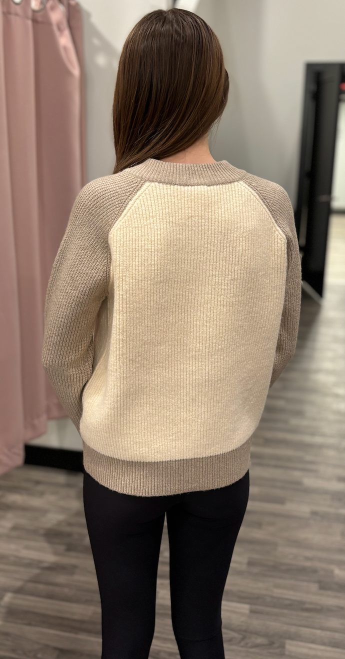 Varsity Color Block Cardigan