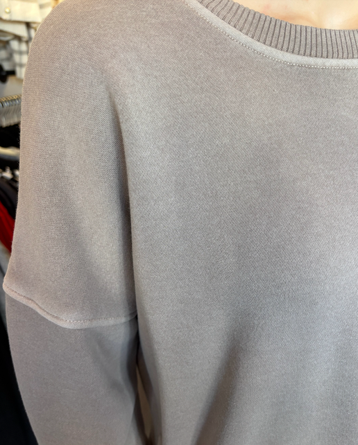 Ash Mocha Hi-Low Pullover