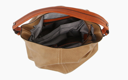 Grey Daily Soft Leather Hobo Bag