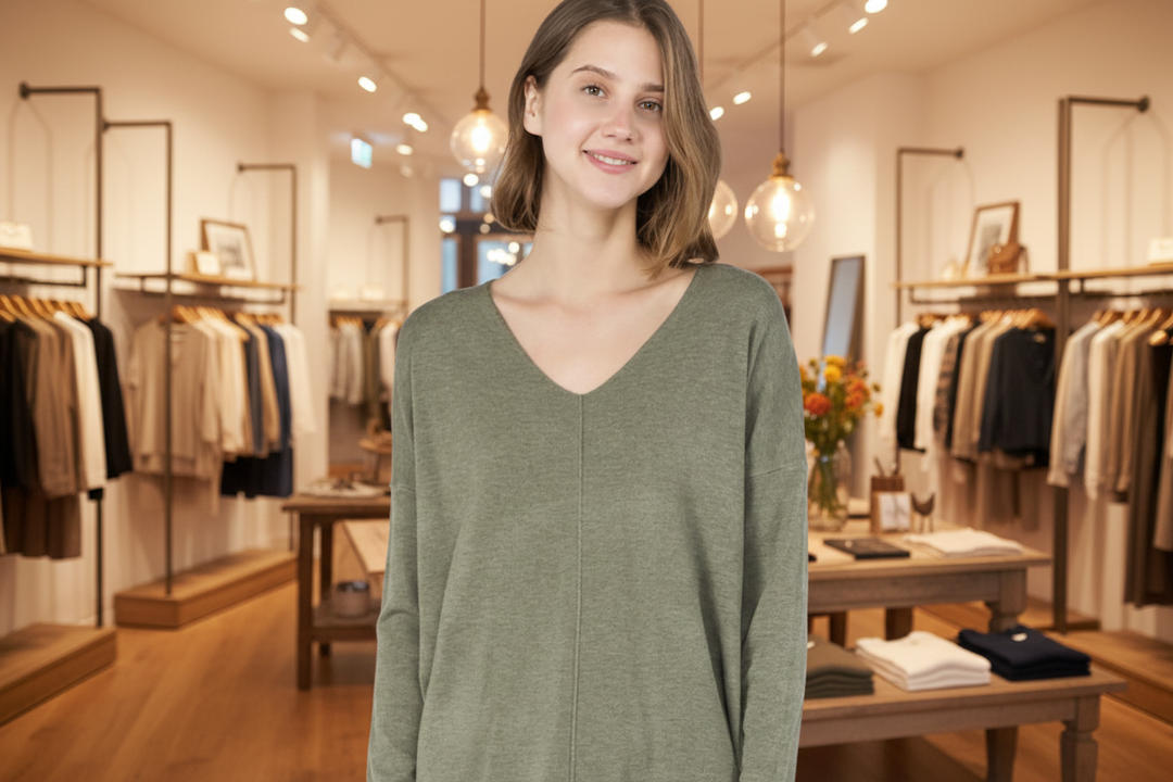 Olive sweater - boutique