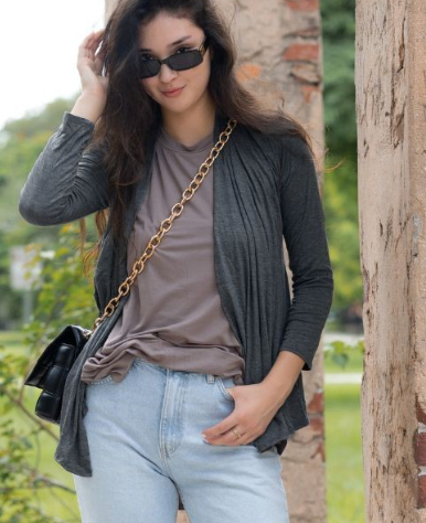 Long Sleeve Open Front Drape Cardigan