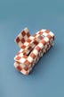 Jumbo Resin Checker Hair Claw Clips 4inch