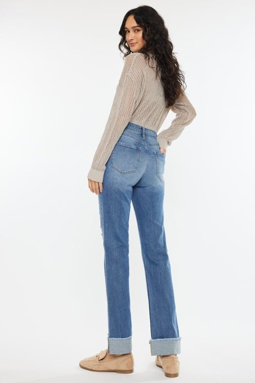 High Rise Straight Jeans