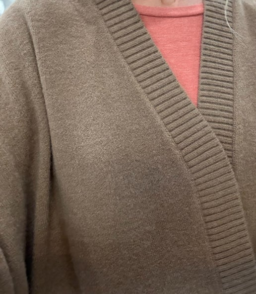 Mocha Dolman Sleeve Open Cardigan