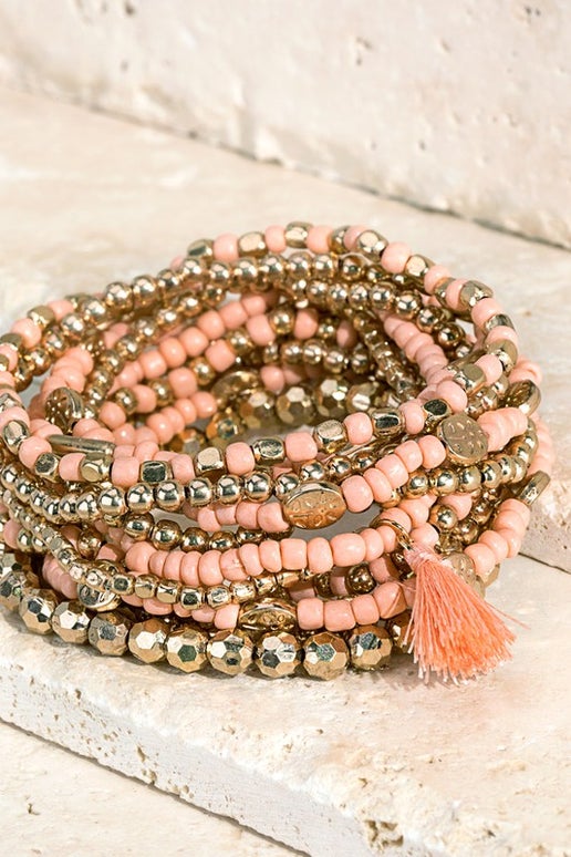 Mixed Bead Stretch Bracelet Set