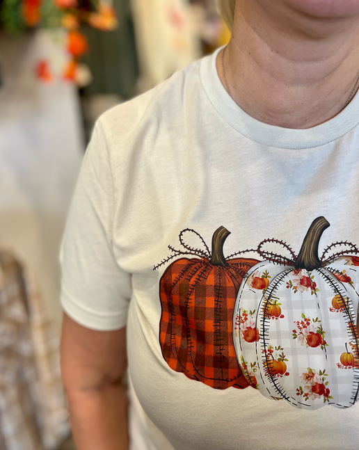 Printed Pumpkin Fall Tee