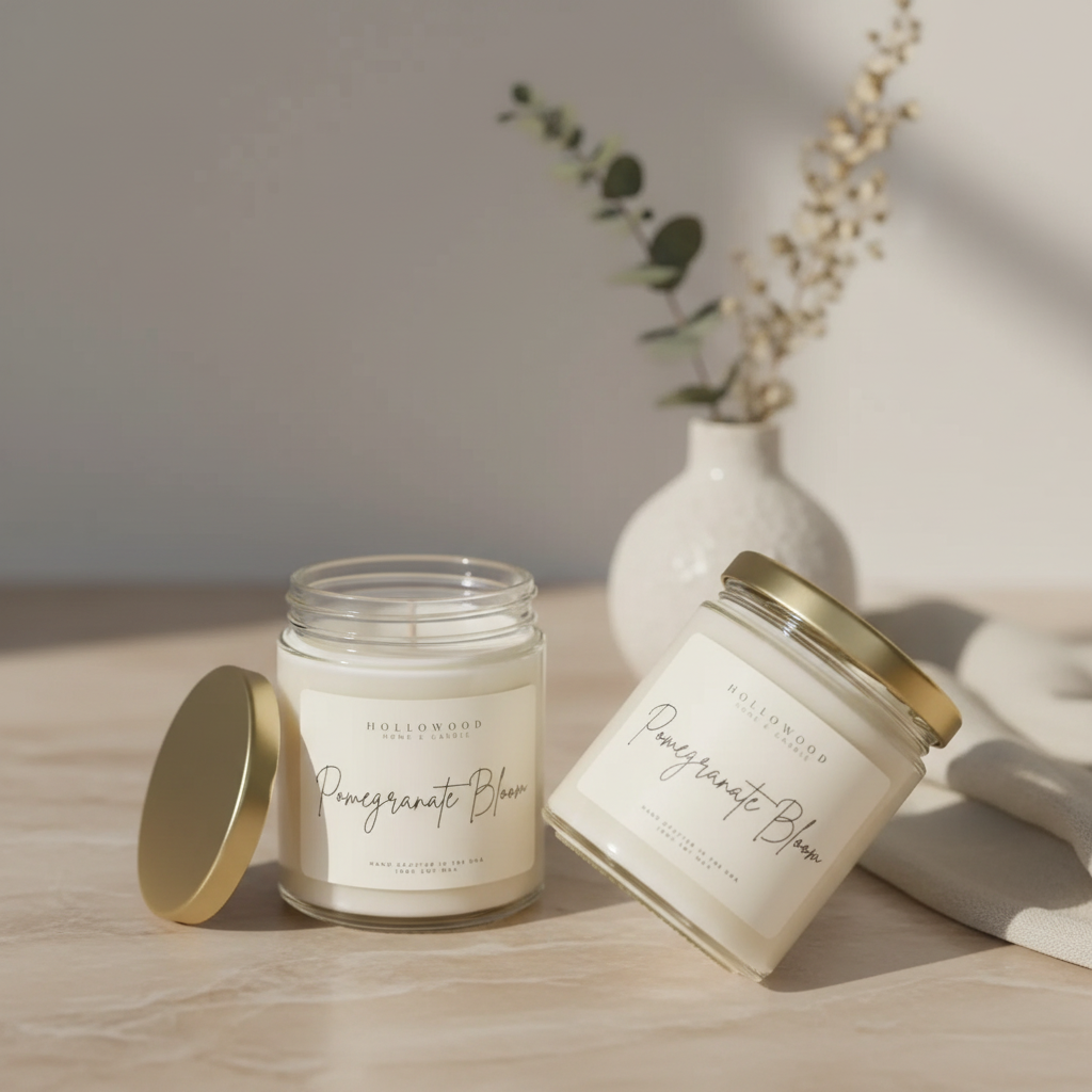 Pomegranate bloom candle