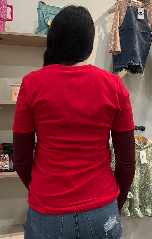 Merry & Bright Red Tee