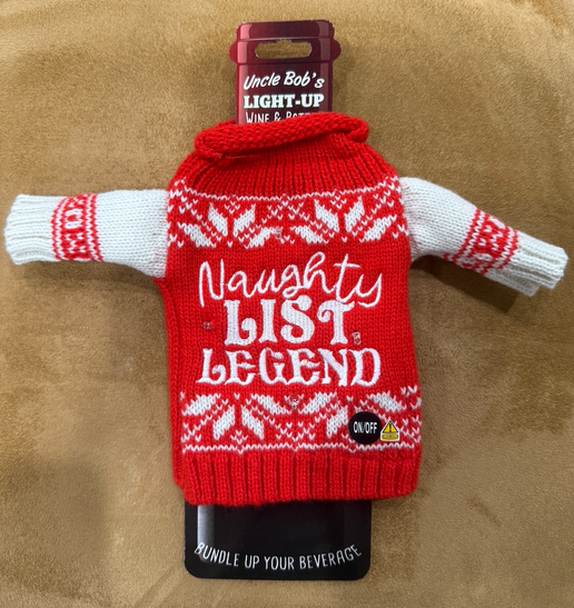 Light Up Wine & Bottle Sweater