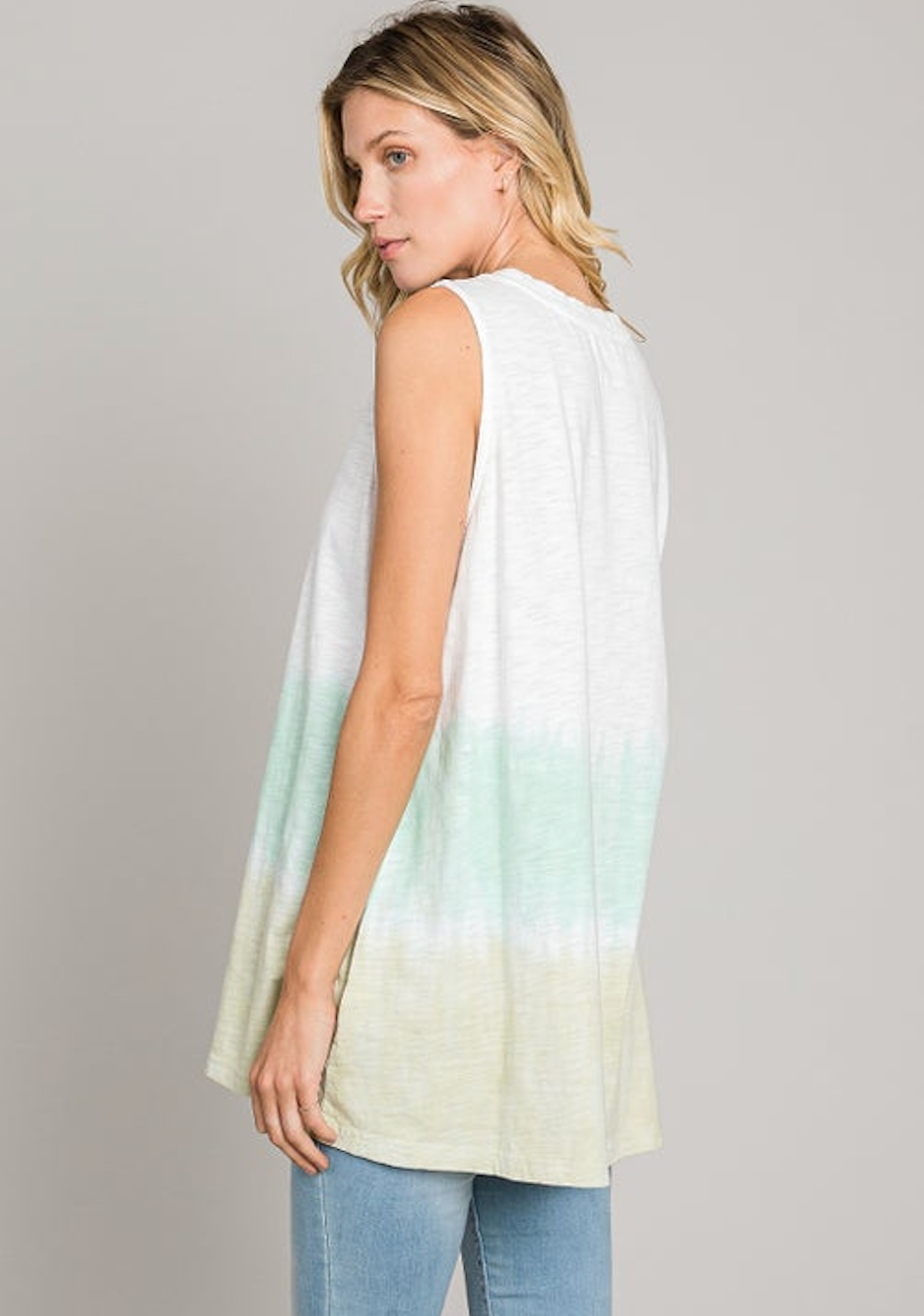 Garment Tie Dye Sleeveless Tank Top