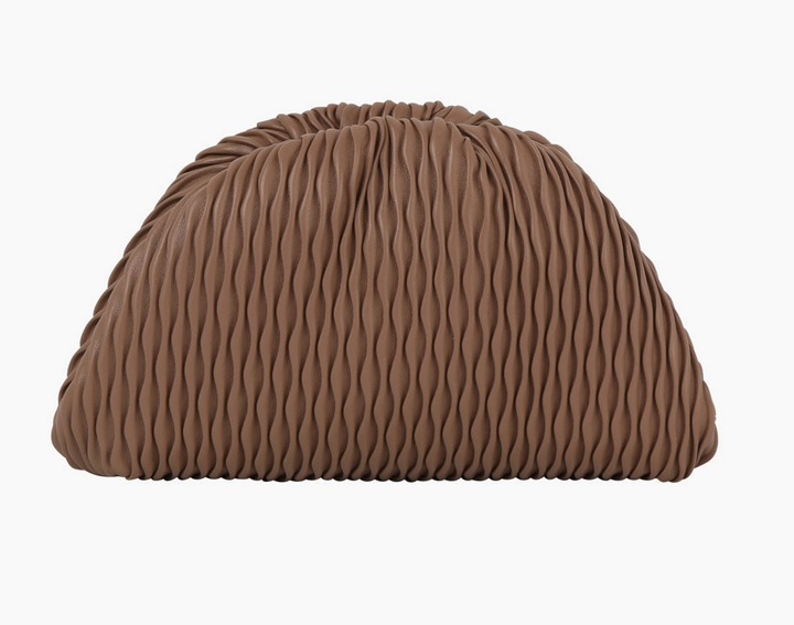 Ruched Wave Clutch Handbag – Textured Statement Evening & Everyday Clutch