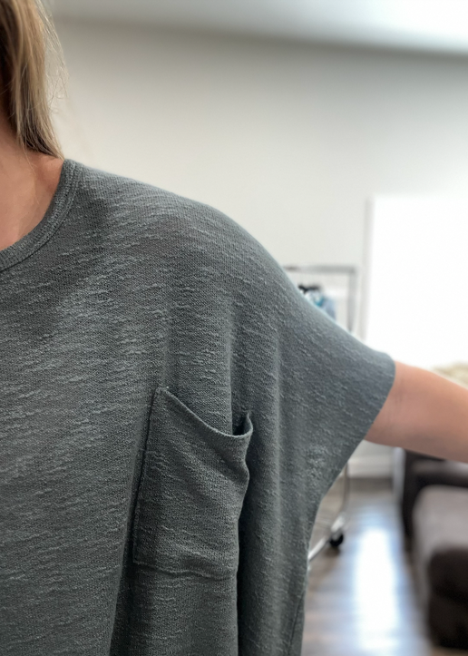 Ash Jade Oversized Hacci Top