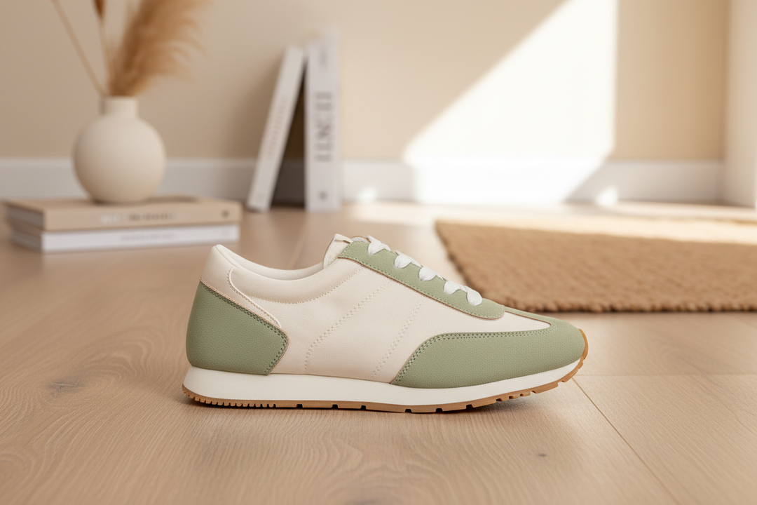 Sage green sneakers