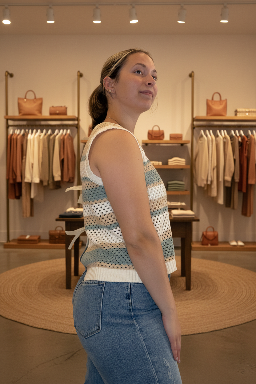 Side view — boutique background
