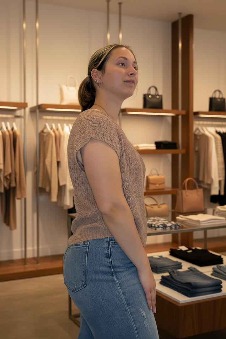 Side view — boutique background