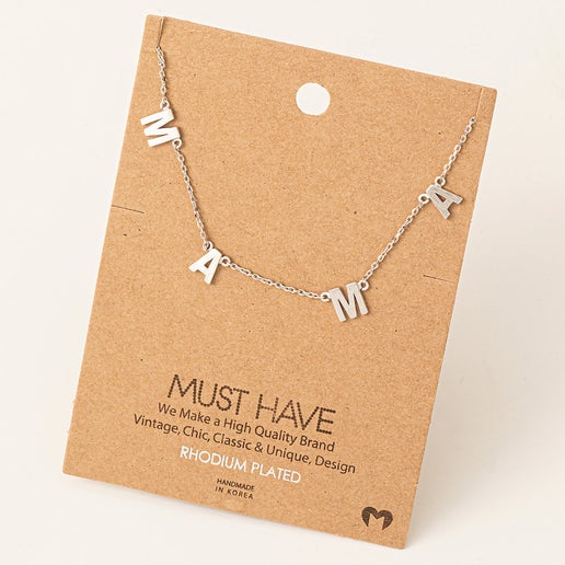 Dainty Mama Station Charm Necklaces