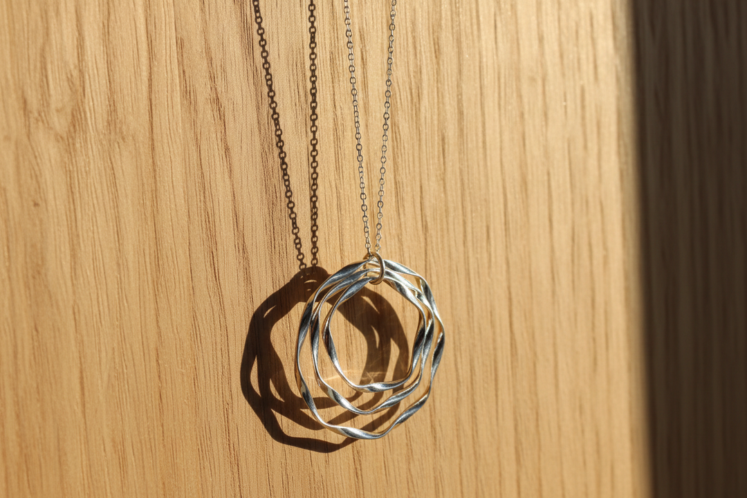 Silver necklace - hanging