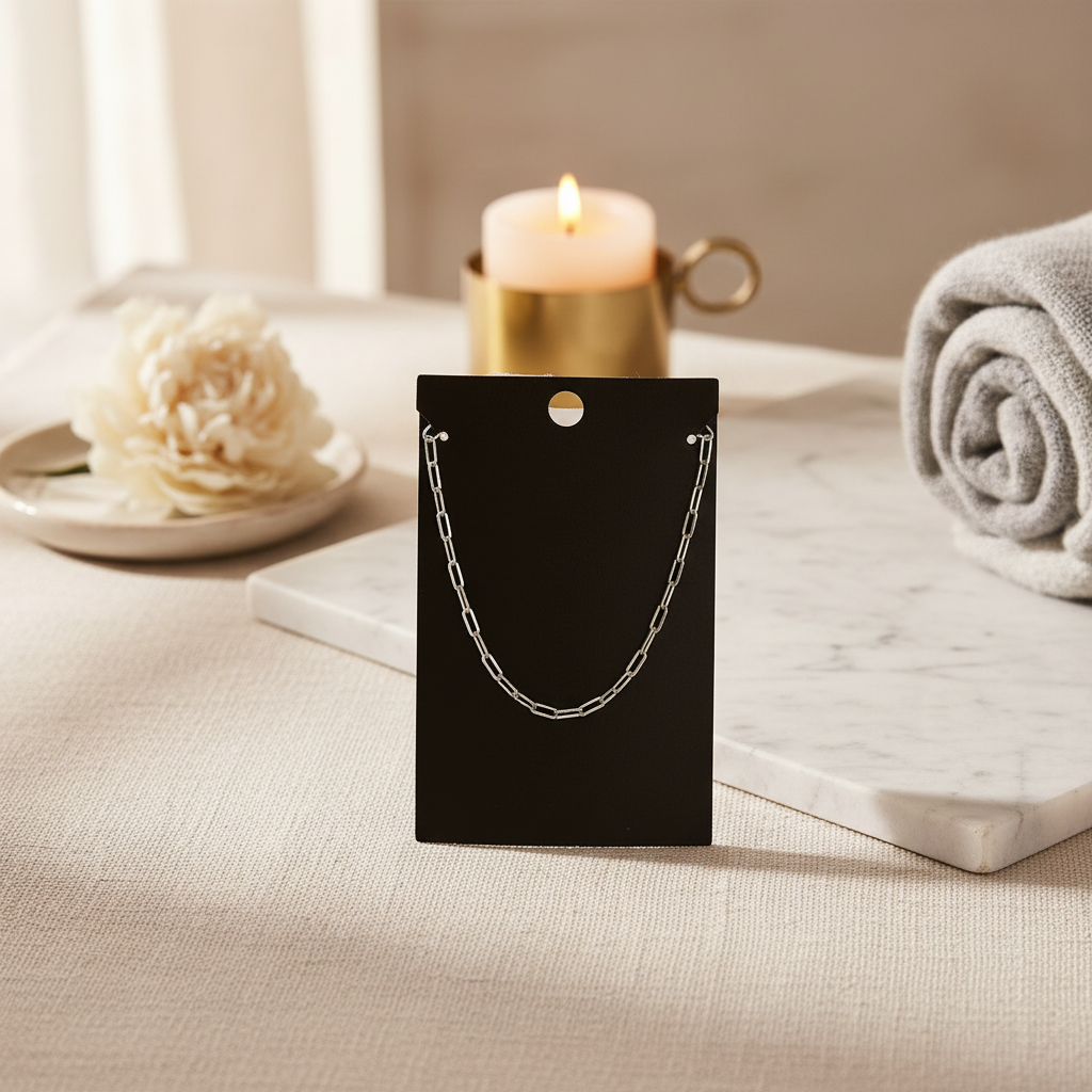 Silver Paperclip Chain Necklace - Boutique
