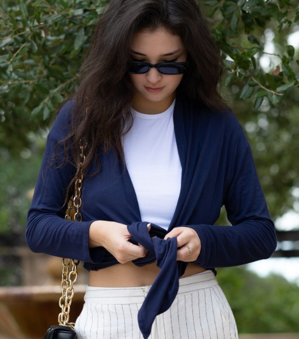 Long Sleeve Open Front Drape Cardigan