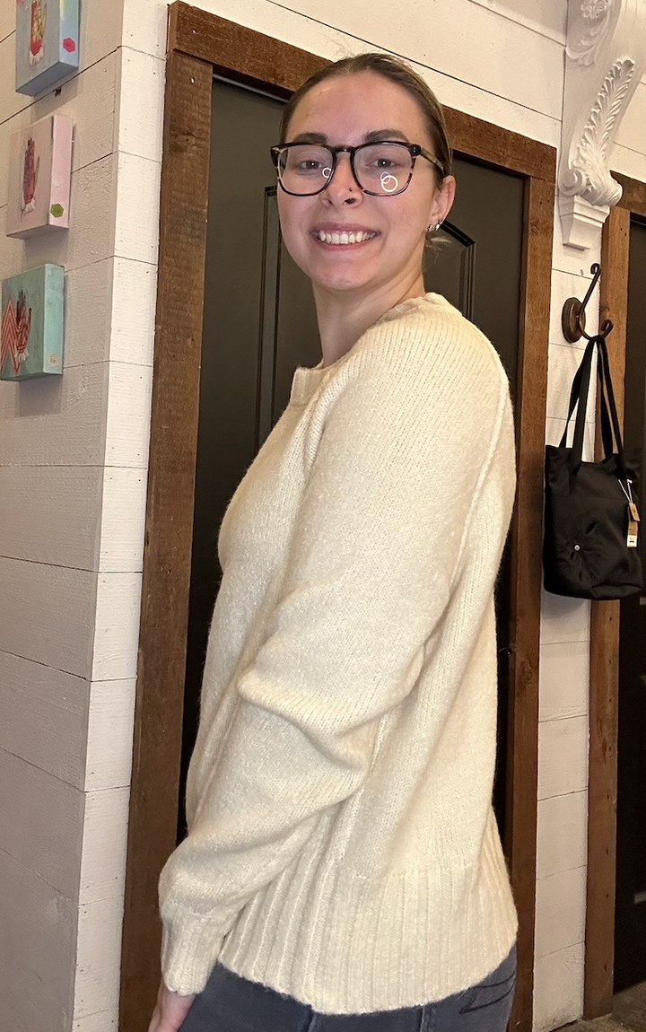 Raglan Sleeve Crew Neck Sweater